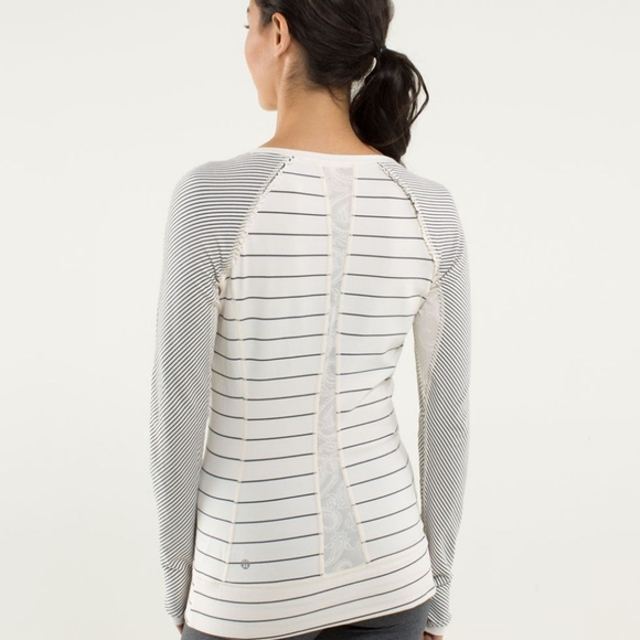 Lululemon Full Tilt Long Sleeve Slalom Stripe Angel Wing / Hyper Stripe Angel W - Picture 2 of 15